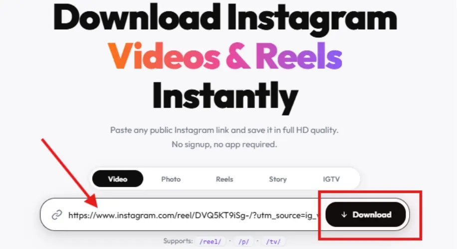 Paste link